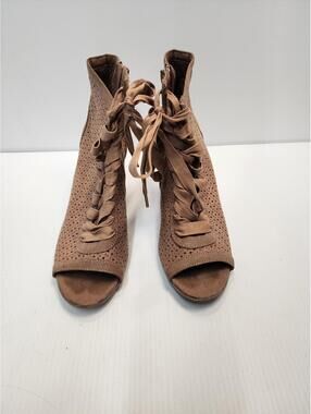 Circus by Sam Edelman Women's Lace-Up Peep Toe Ankle Boots Size 6.5